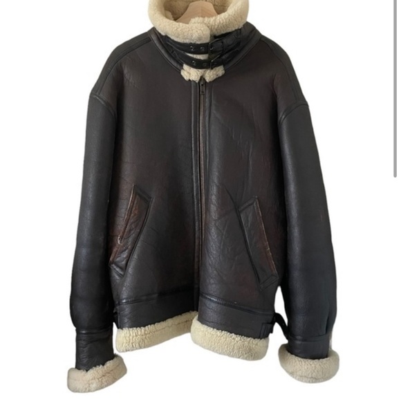 USAF BOMBER JACKET GENUINE SHEARLING
LEATHER FLIGHT TYPE G-8 SIZE XL - Picture 2 of 15